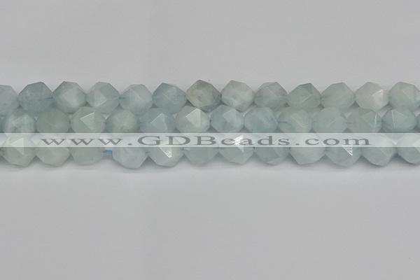 CNG7263 15.5 inches 12mm faceted nuggets aquamarine beads