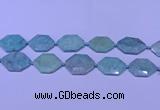 CNG7512 15.5 inches 25*35mm - 30*40mm faceted freeform amazonite beads