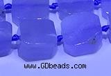 CNG7604 15.5 inches 14*15mm - 15*16mm freeform blue chalcedony beads