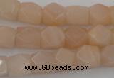 CNG812 15.5 inches 9*12mm faceted nuggets pink aventurine beads