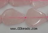 CNG888 15.5 inches 18*22mm – 25*30mm freeform rose quartz beads