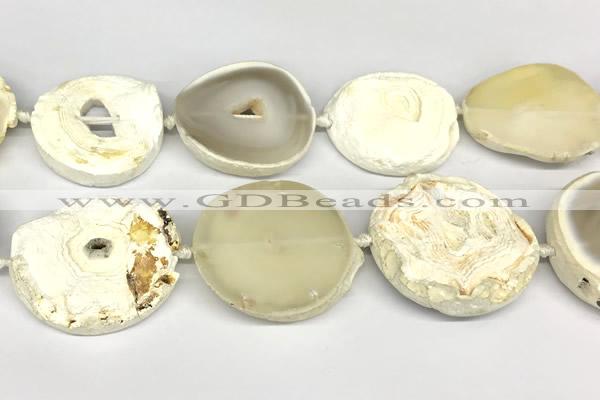 CNG8954 35*40mm - 42*45mm freeform druzy agate beads