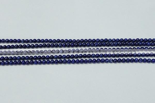 CNL1251 15.5 inches 4mm round natural lapis lazuli beads