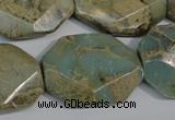 CNS263 15.5 inches 22*30mm octagonal natural serpentine jasper beads