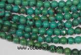 CNT204 15.5 inches 4.5mm round natural turquoise beads wholesale