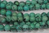 CNT206 15.5 inches 6mm round natural turquoise beads wholesale