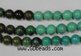 CNT208 15.5 inches 6mm round natural turquoise beads wholesale