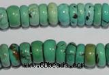 CNT223 15.5 inches 5*11mm rondelle natural turquoise beads wholesale