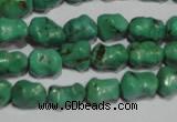 CNT235 15.5 inches 8*10mm bone natural turquoise beads wholesale