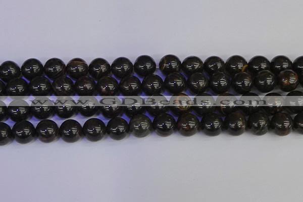 COB655 15.5 inches 14mm round gold black obsidian beads wholesale