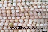COIN142 15 inches 6mm faceted coin pink aventurine jade beads