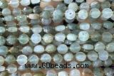 COIN155 15 inches 6mm faceted coin quartz gemstone beads