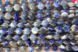 COIN168 15 inches 6mm faceted coin sodalite gemstone beads