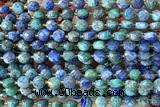 COIN169 15 inches 6mm faceted coin chrysocolla gemstone beads