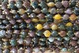 COIN189 15 inches 6mm faceted coin jasper beads