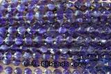 COIN202 15 inches 6mm faceted coin amethyst gemstone beads