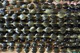 COIN203 15 inches 6mm faceted coin obsidian gemstone beads