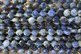COIN209 15 inches 6mm faceted coin dumortierite gemstone beads