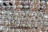 COIN220 15 inches 8mm faceted coin white crystal beads beads