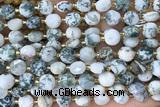 COIN230 15 inches 8mm faceted coin jasper gemstone beads
