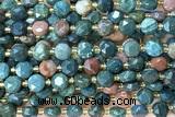COIN236 15 inches 8mm faceted coin jasper gemstone beads