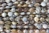COIN242 15 inches 8mm faceted coin jasper gemstone beads