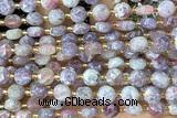 COIN258 15 inches 8mm faceted coin tourmaline gemstone beads
