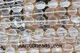 COIN271 15 inches 10mm faceted coin white crystal beads