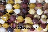 COIN298 15 inches 10mm faceted coin mookaite gemstone beads