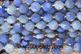 COIN310 15 inches 10mm faceted coin blue aventurine beads