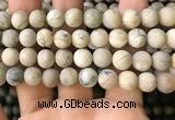 COP1564 15.5 inches 12mm round matte African opal beads