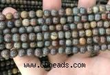 COP1578 15.5 inches 4mm round Australia brown green opal beads