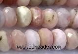 COP1875 15 inches 5*7mm faceted rondelle pink opal beads