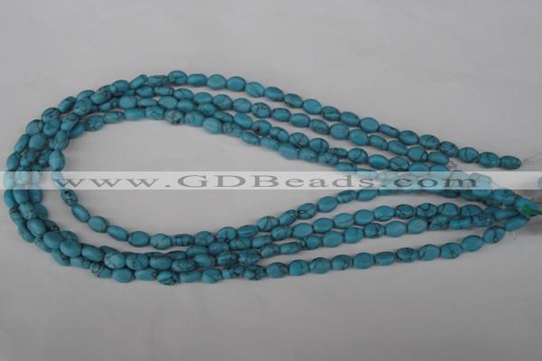 COV06 15.5 inches 6*8mm oval synthetic turquoise beads wholesale