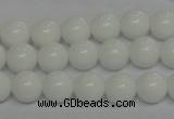 CPB04 15.5 inches 10mm round white porcelain beads wholesale