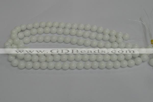 CPB04 15.5 inches 10mm round white porcelain beads wholesale