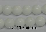 CPB05 15.5 inches 12mm round white porcelain beads wholesale