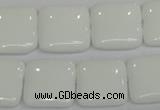 CPB115 15.5 inches 20*20mm square white porcelain beads wholesale