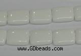 CPB121 15.5 inches 12*16mm rectangle white porcelain beads wholesale