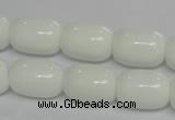 CPB14 15.5 inches 13*18mm drum white porcelain beads wholesale