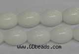 CPB18 15.5 inches 12*16mm rice white porcelain beads wholesale
