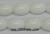 CPB20 15.5 inches 15*20mm rice white porcelain beads wholesale
