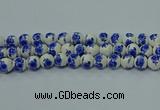 CPB544 15.5 inches 12mm round Painted porcelain beads