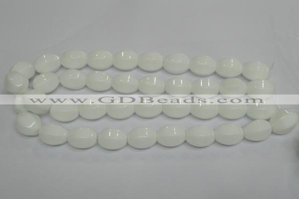 CPB72 15.5 inches 15*20mm rice white porcelain beads wholesale