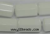 CPB78 15.5 inches 15*25mm column white porcelain beads wholesale