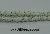 CPB782 15.5 inches 8mm round Painted porcelain beads
