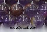 CPC666 15.5 inches 8mm round purple phantom quartz beads wholesale