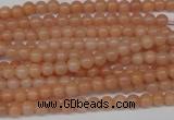 CPE01 15.5 inches 4mm round peach stone beads wholesale