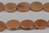 CPE26 15.5 inches 10*14mm oval peach stone beads wholesale