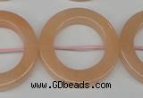 CPE32 15.5 inches 30mm donut peach stone beads wholesale